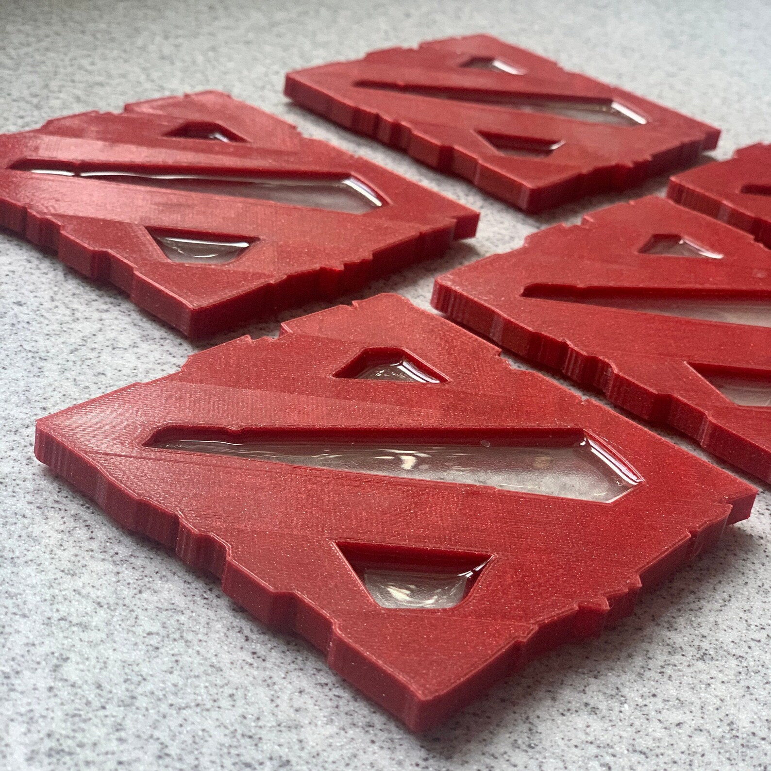 An image of 3D-printed Dota 2 coasters